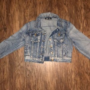 cropped denim jacket, jean jacket